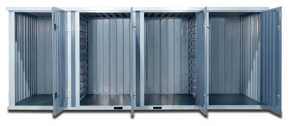Multi-compartment unit with all four bays open