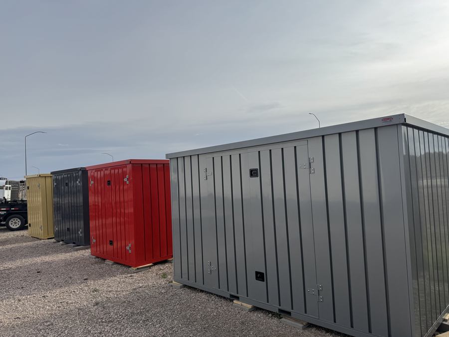 Steel storage units in different finishes