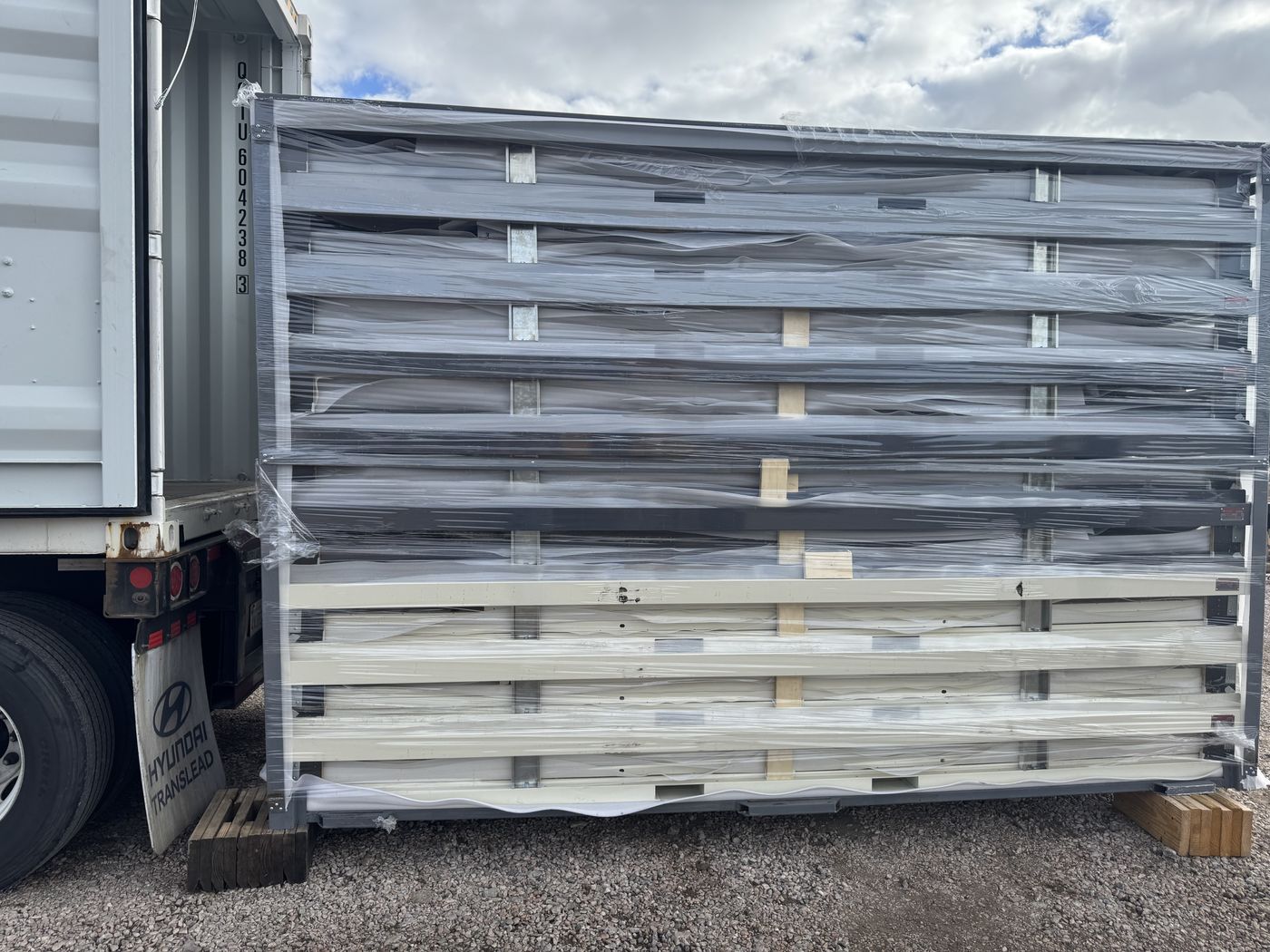 Ships flat, wrapped and palletized for delivery.